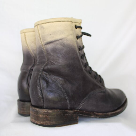 FREEBIRD Charlie Dip Ombre  two tone combat leather tanker hiking boots lace up - Picture 3 of 10